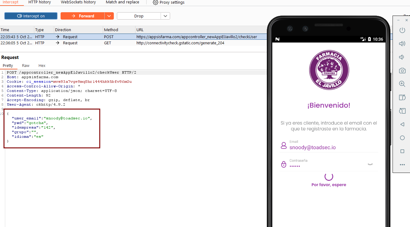 Intercepción de peticiones con Burp/Caido